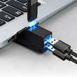 Mini USB hub to 2x USB 2.0, 1x USB 3.0 - Techsuit EchoLink 3 in 1 (H11) - Black